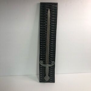 vintage mounted sword for wall fantasy mid evil cosplay black silver gray tone